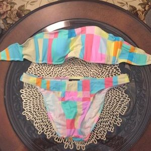 Multi colored Bandau top bikini